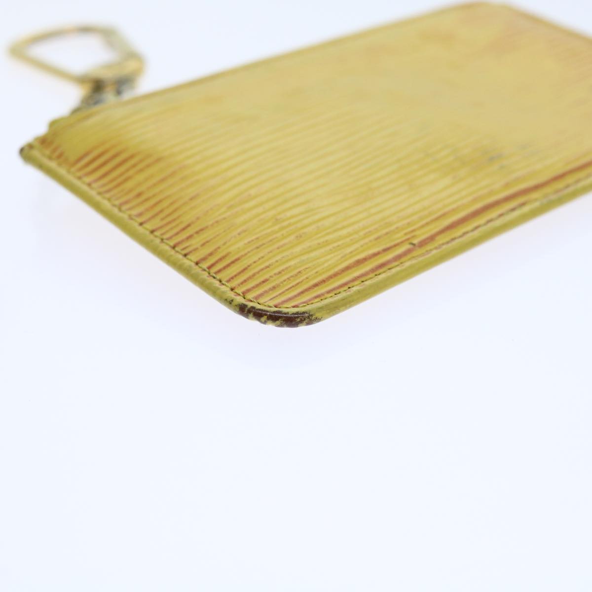 LOUIS VUITTON Epi Pochette Cles Coin Purse Yellow M63809 LV Auth 56841