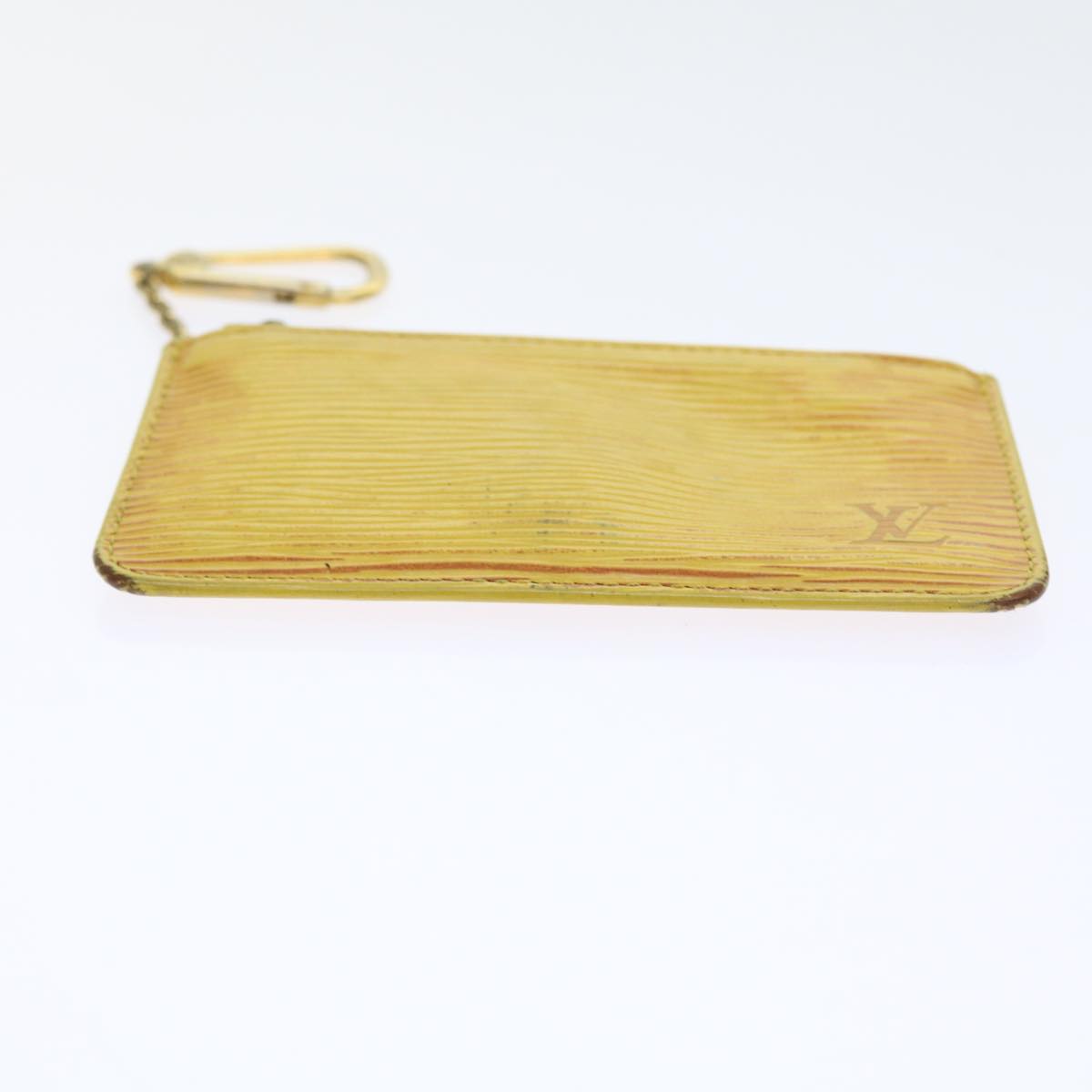 LOUIS VUITTON Epi Pochette Cles Coin Purse Yellow M63809 LV Auth 56841