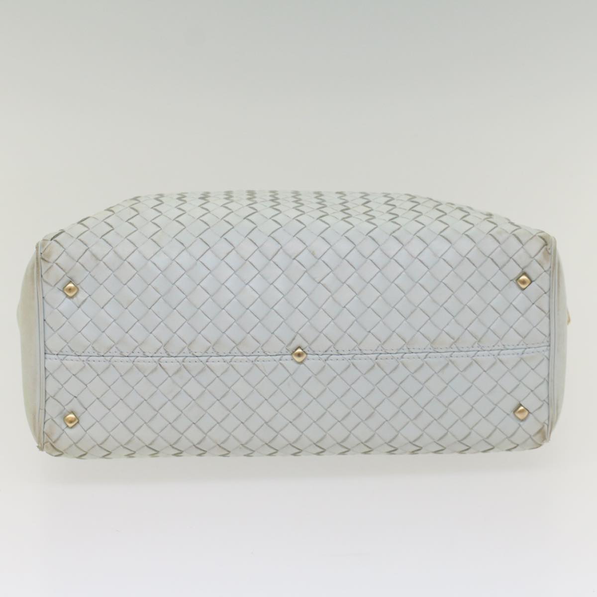 BOTTEGAVENETA INTRECCIATO Hand Bag Leather Light Blue Auth 56873