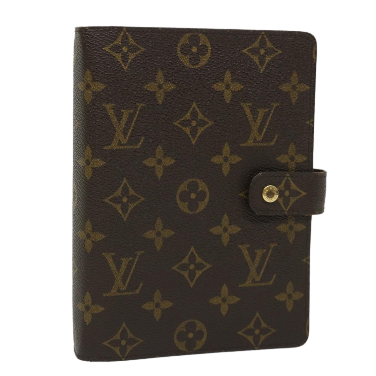 LOUIS VUITTON Monogram Agenda MM Day Planner Cover R20105 LV Auth 56894