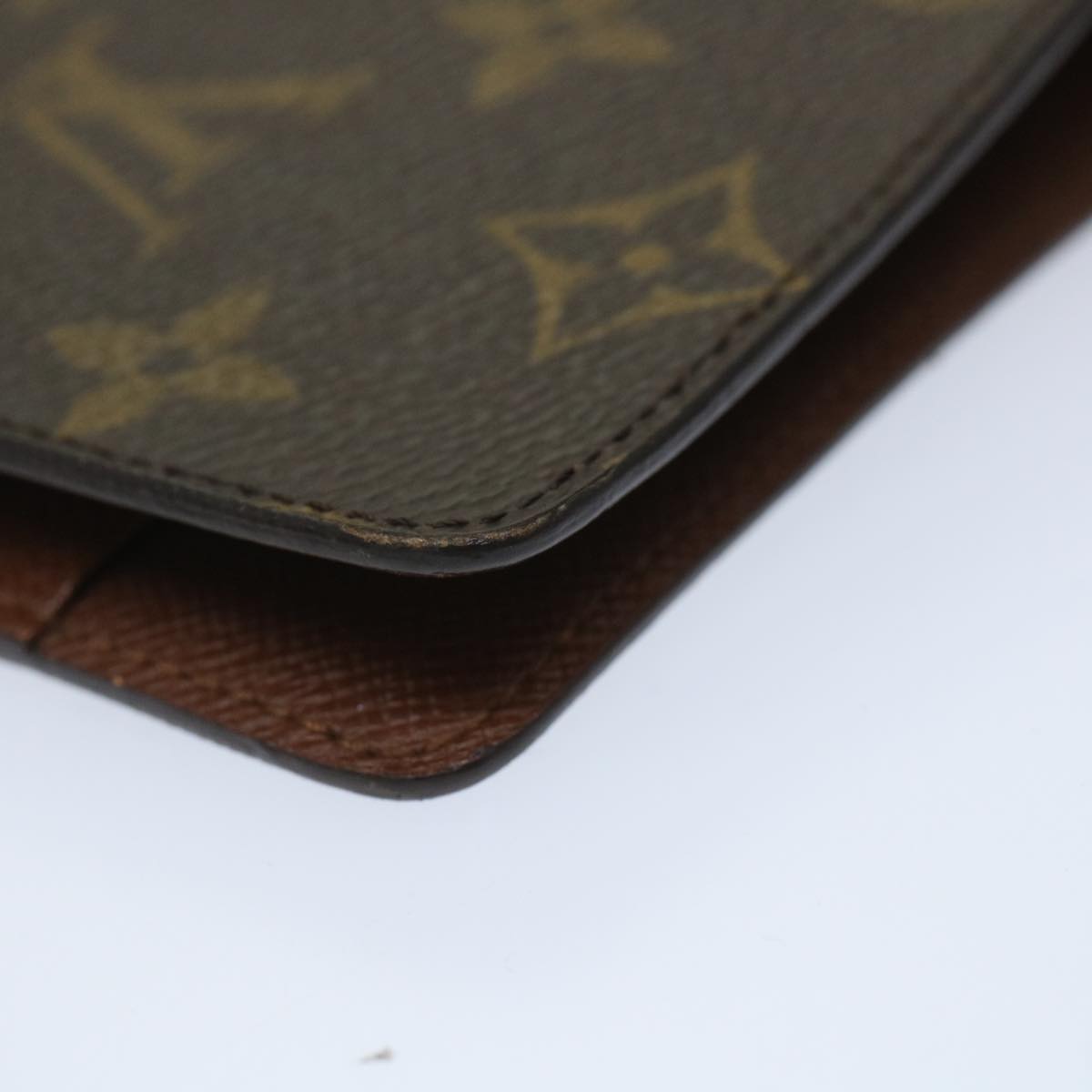 LOUIS VUITTON Monogram Agenda MM Day Planner Cover R20105 LV Auth 56894