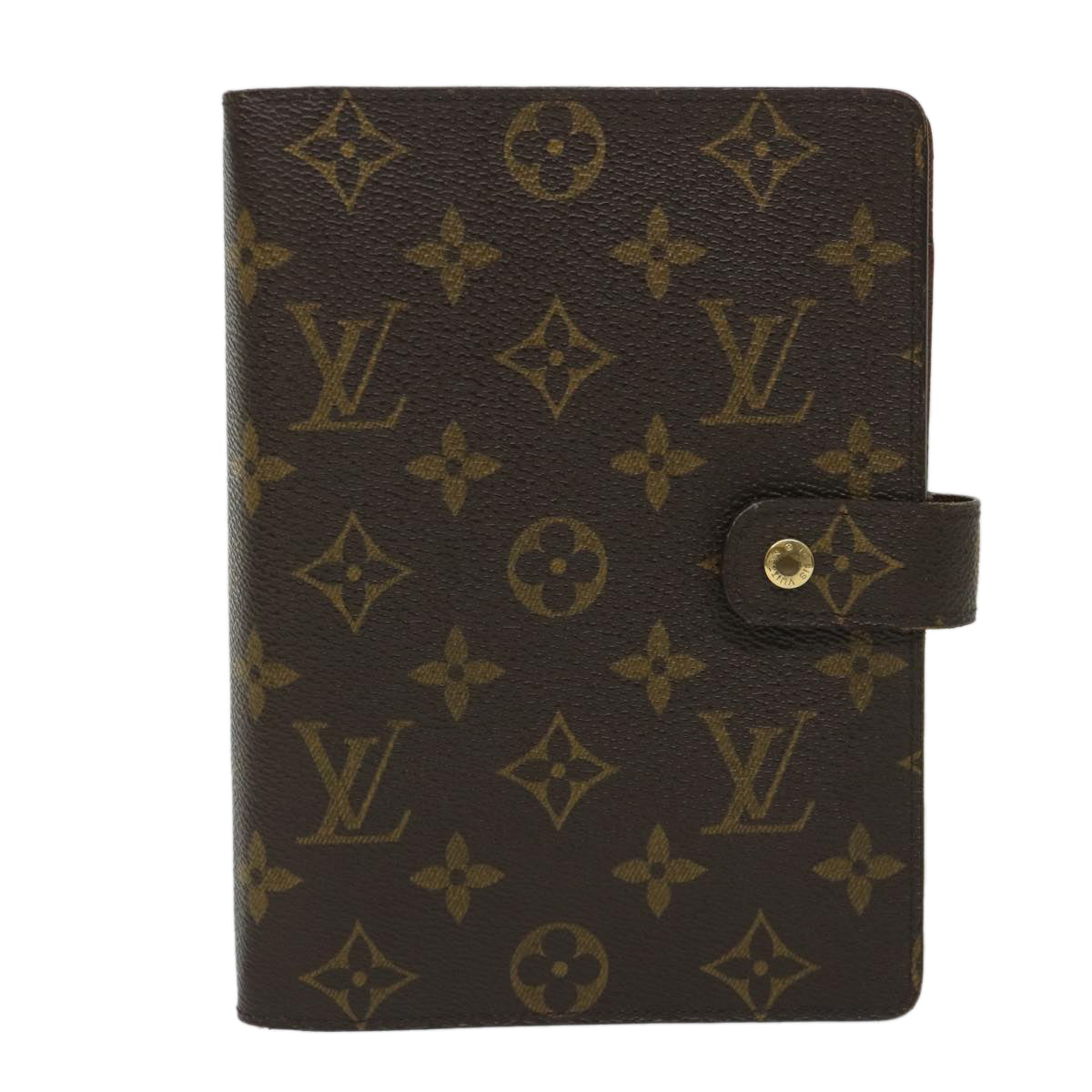 LOUIS VUITTON Monogram Agenda MM Day Planner Cover R20105 LV Auth 56894