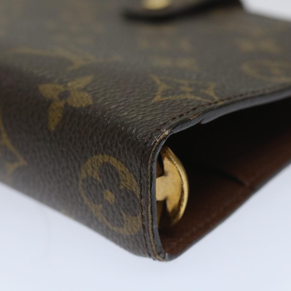 LOUIS VUITTON Monogram Agenda MM Day Planner Cover R20105 LV Auth 56894