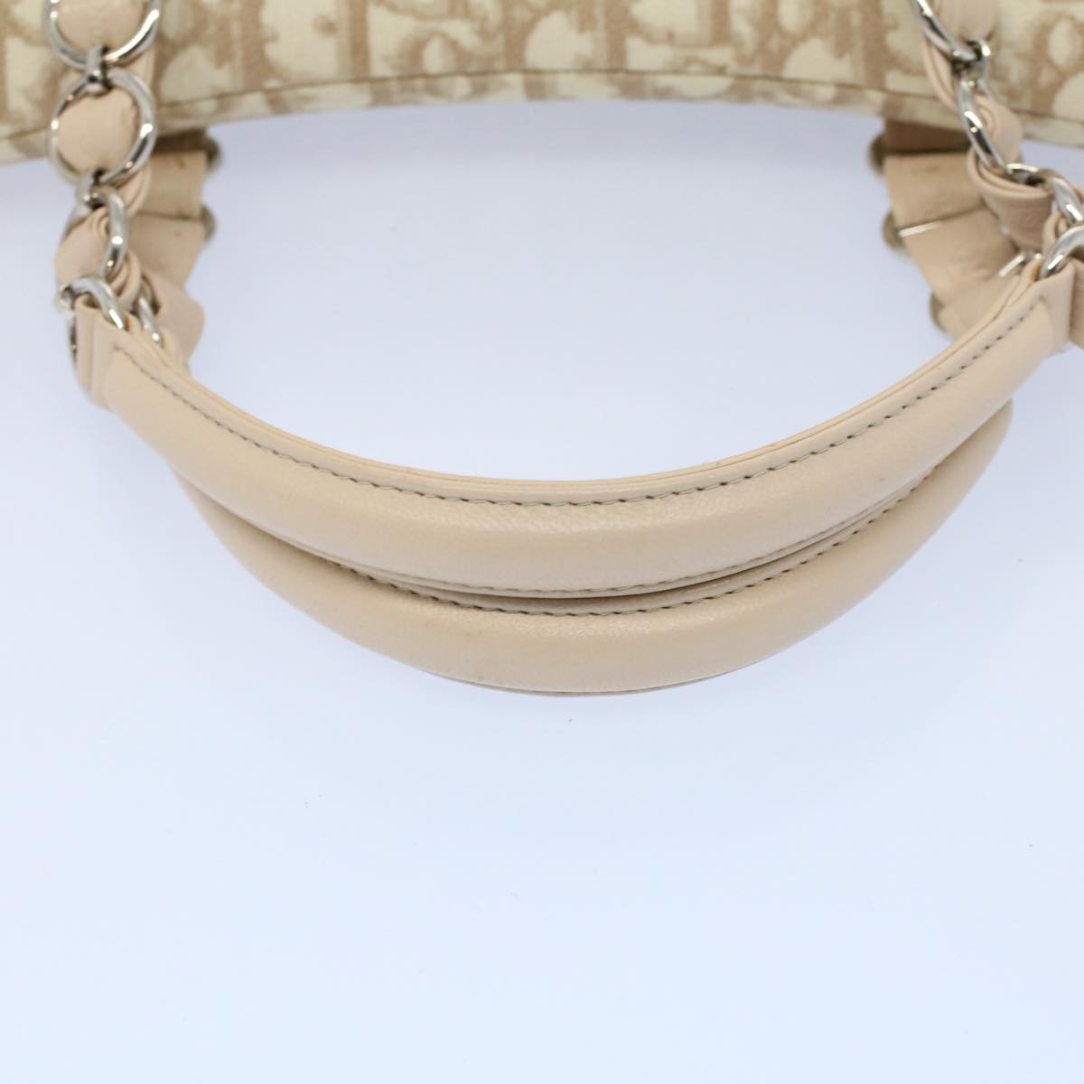 Christian Dior Trotter Romantic Hand Bag PVC Leather Beige 03-RU-0037 Auth 56961