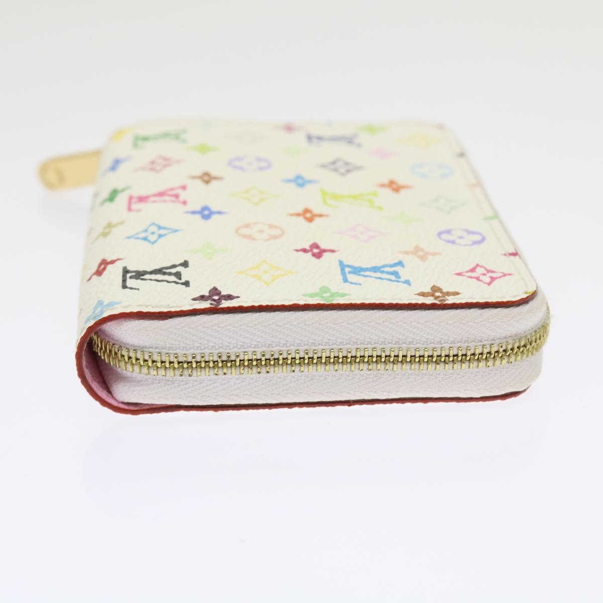 LOUIS VUITTON Monogram Multicolor Zippy Coin Purse White M66548 LV Auth 57138