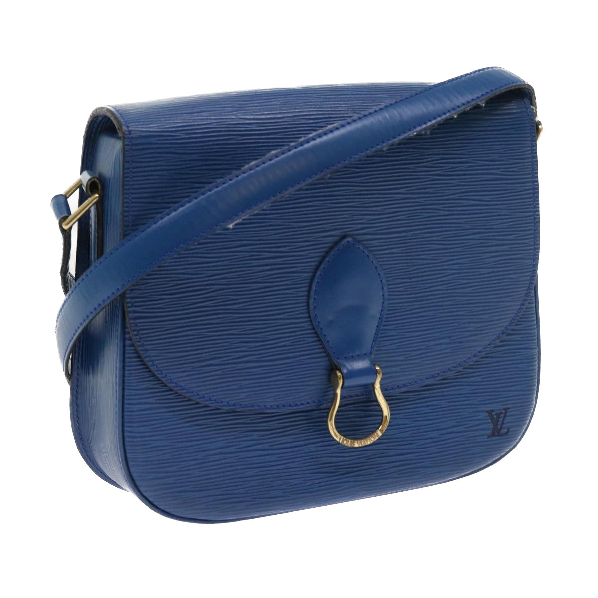 LOUIS VUITTON Epi Saint Cloud GM Shoulder Bag Blue M52195 LV Auth 57143