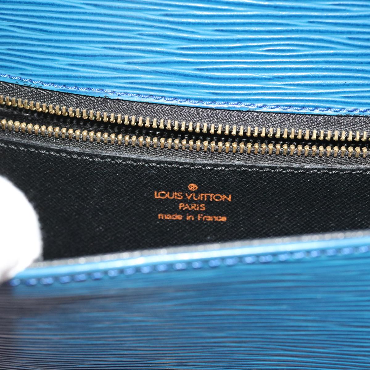 LOUIS VUITTON Epi Saint Cloud GM Shoulder Bag Blue M52195 LV Auth 57143