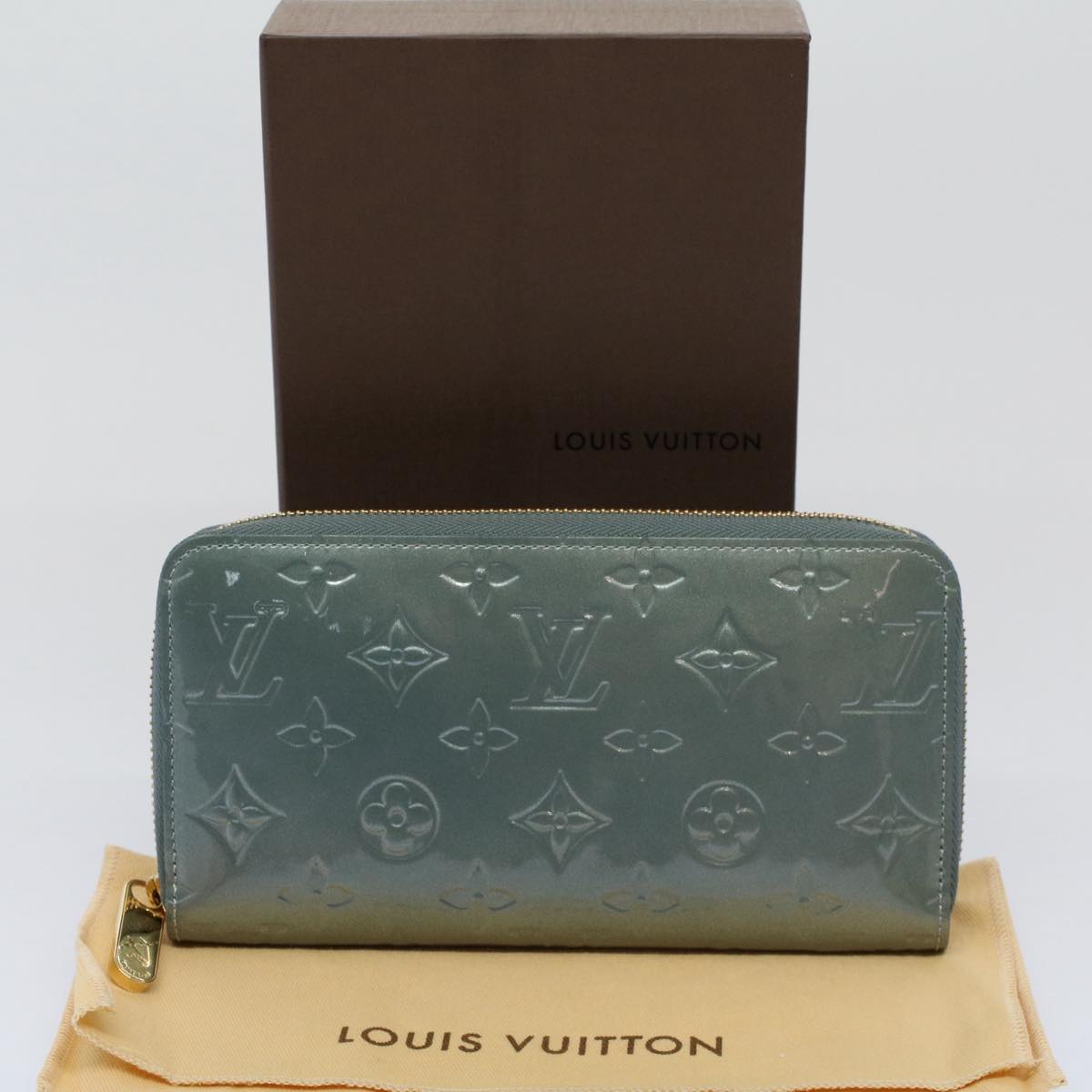 LOUIS VUITTON Monogram Vernis Zippy Wallet Long Wallet Jivre M91565 Auth 57160A