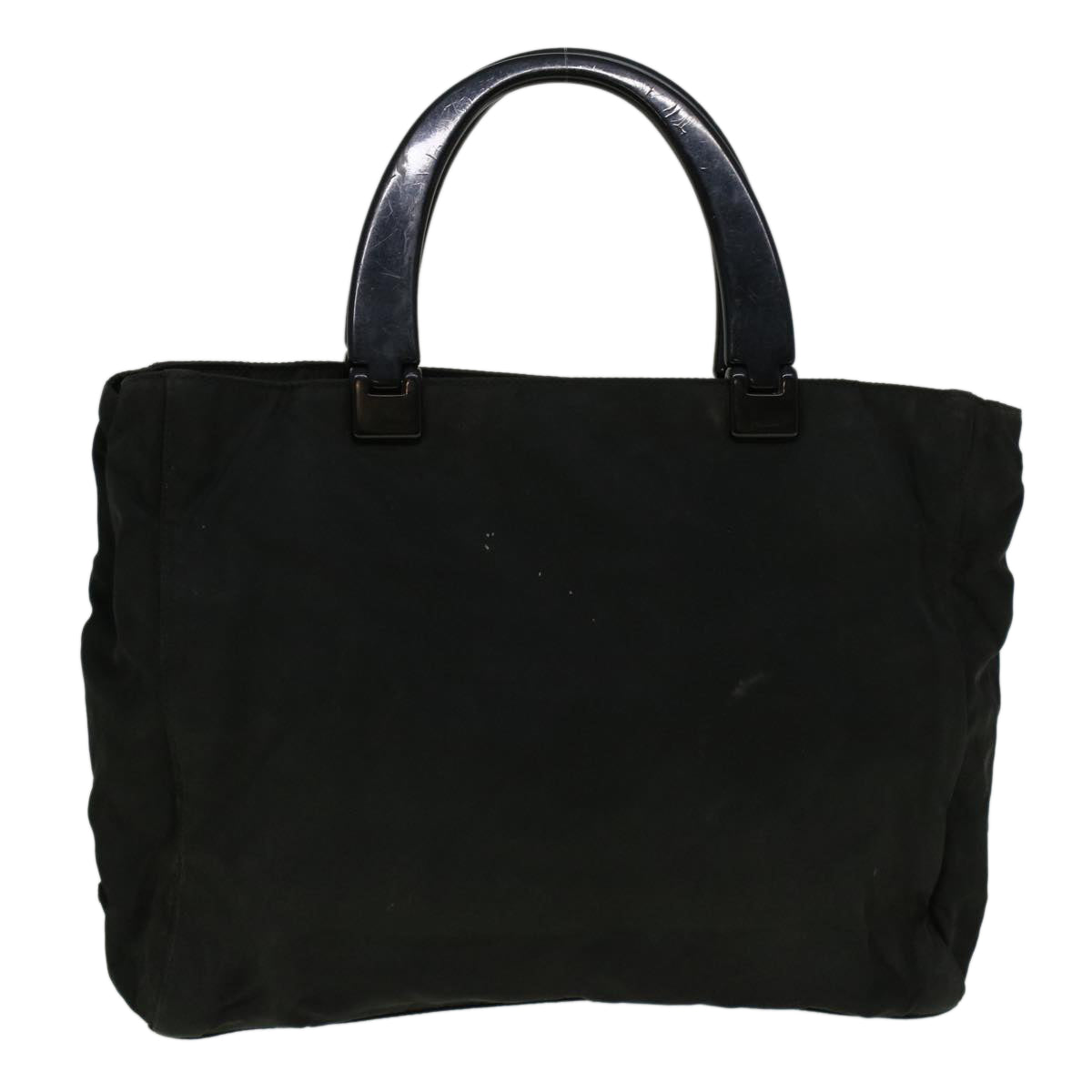 PRADA Hand Bag Nylon Black Auth 57311