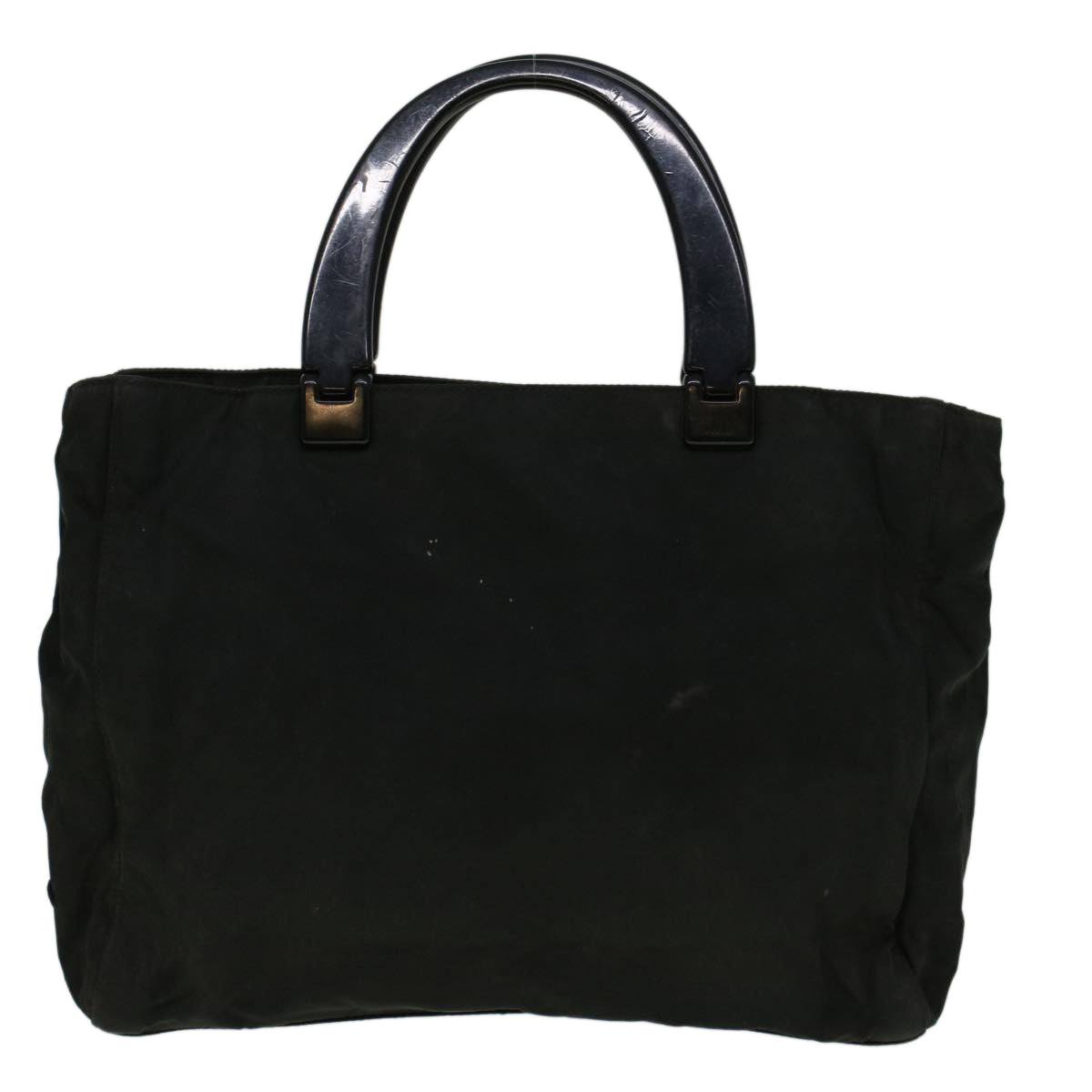 PRADA Hand Bag Nylon Black Auth 57311