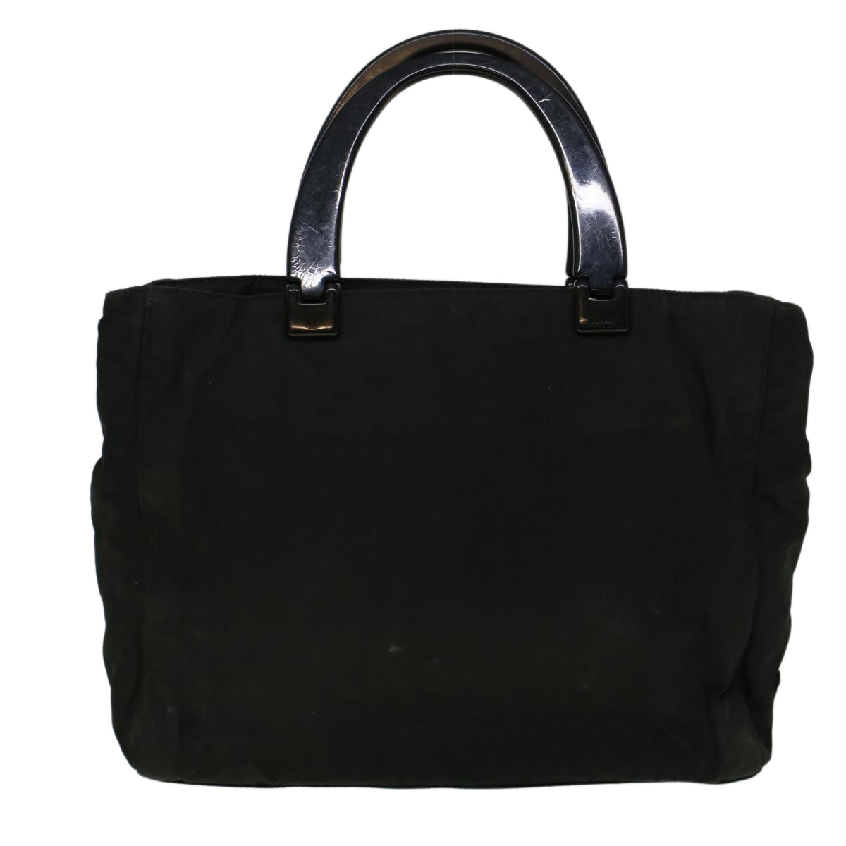 PRADA Hand Bag Nylon Black Auth 57311