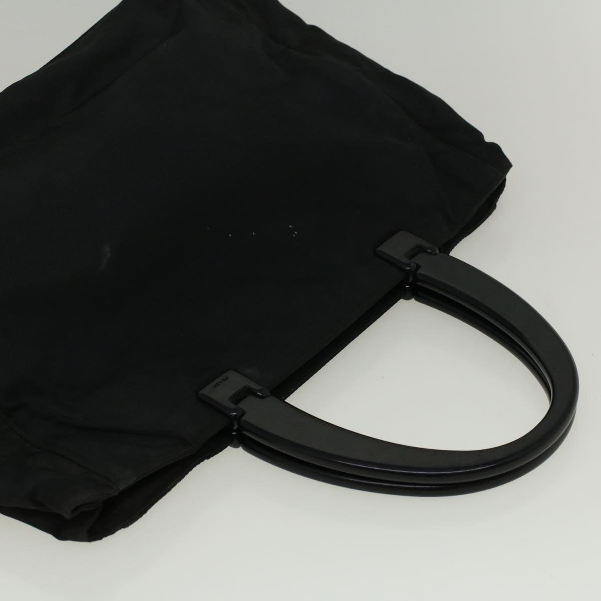 PRADA Hand Bag Nylon Black Auth 57311