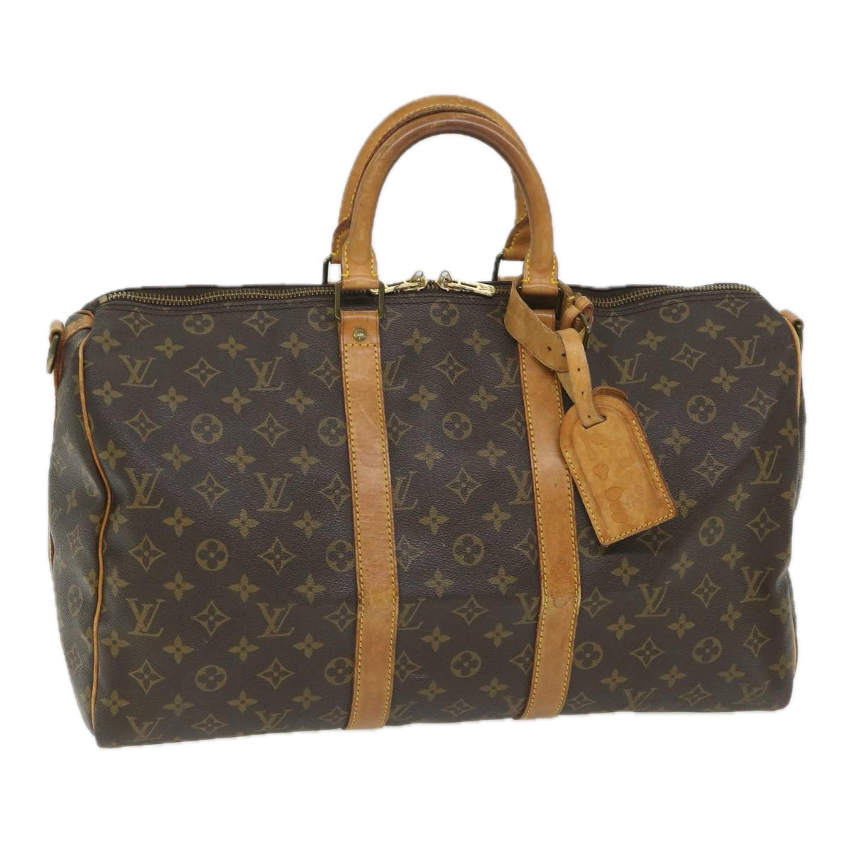 LOUIS VUITTON Monogram Keepall Bandouliere 45 Boston Bag M41418 LV Auth 57474