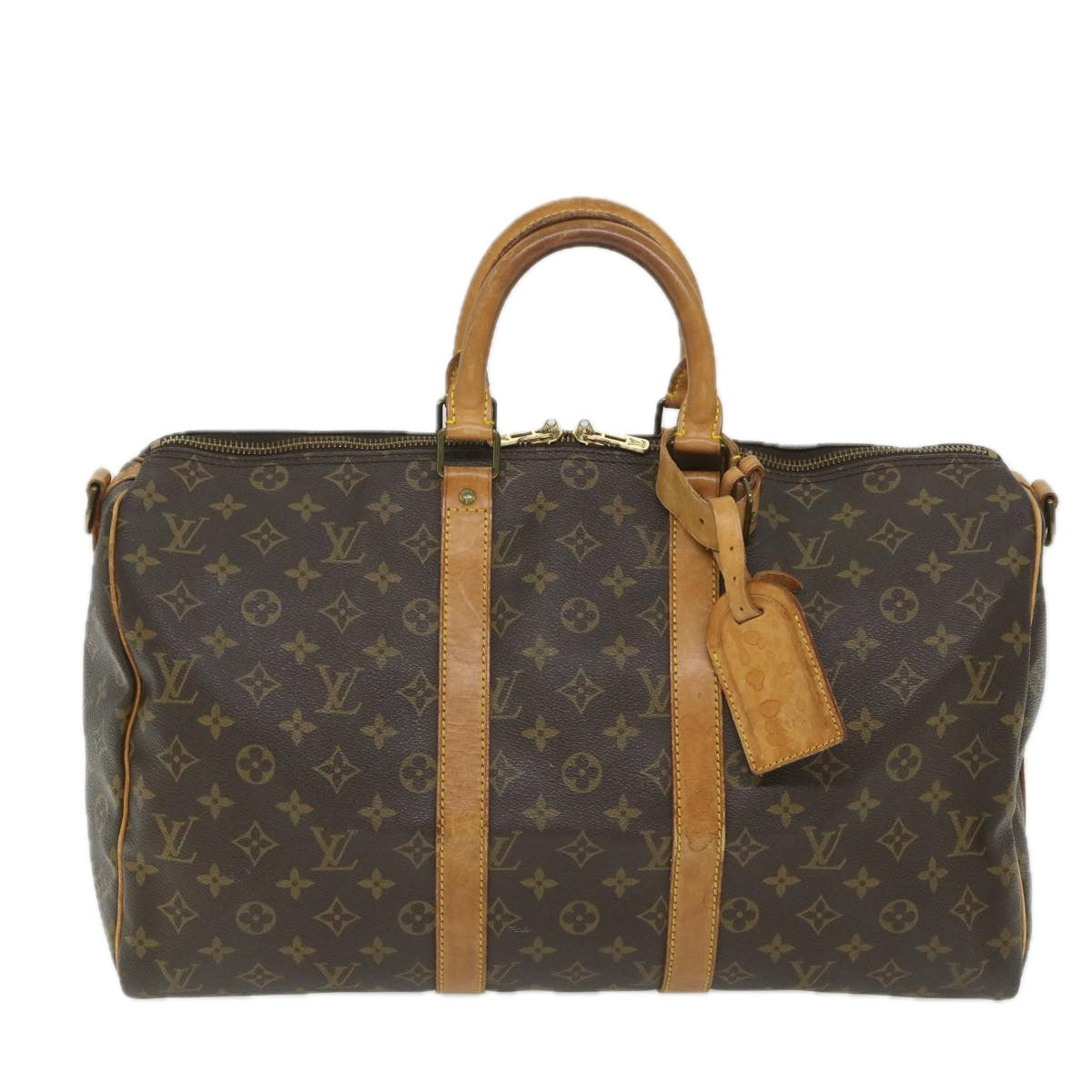 LOUIS VUITTON Monogram Keepall Bandouliere 45 Boston Bag M41418 LV Auth 57474