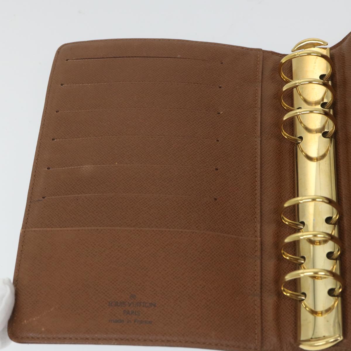 LOUIS VUITTON Monogram Agenda MM Day Planner Cover R20105 LV Auth 57560