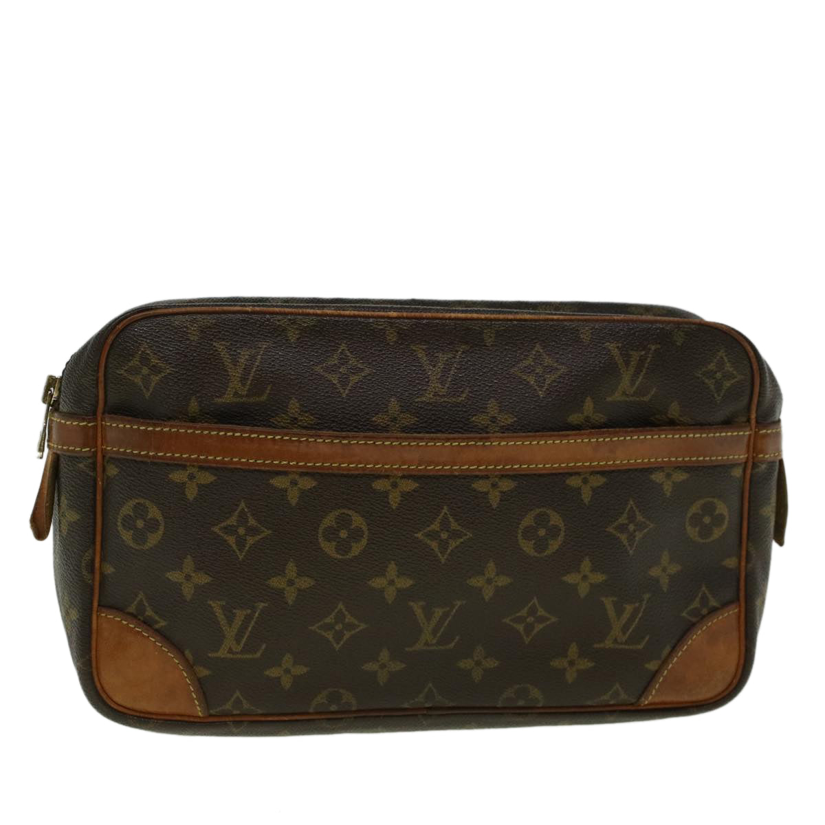 LOUIS VUITTON Monogram Compiegne 28 Clutch Bag M51845 LV Auth 57582