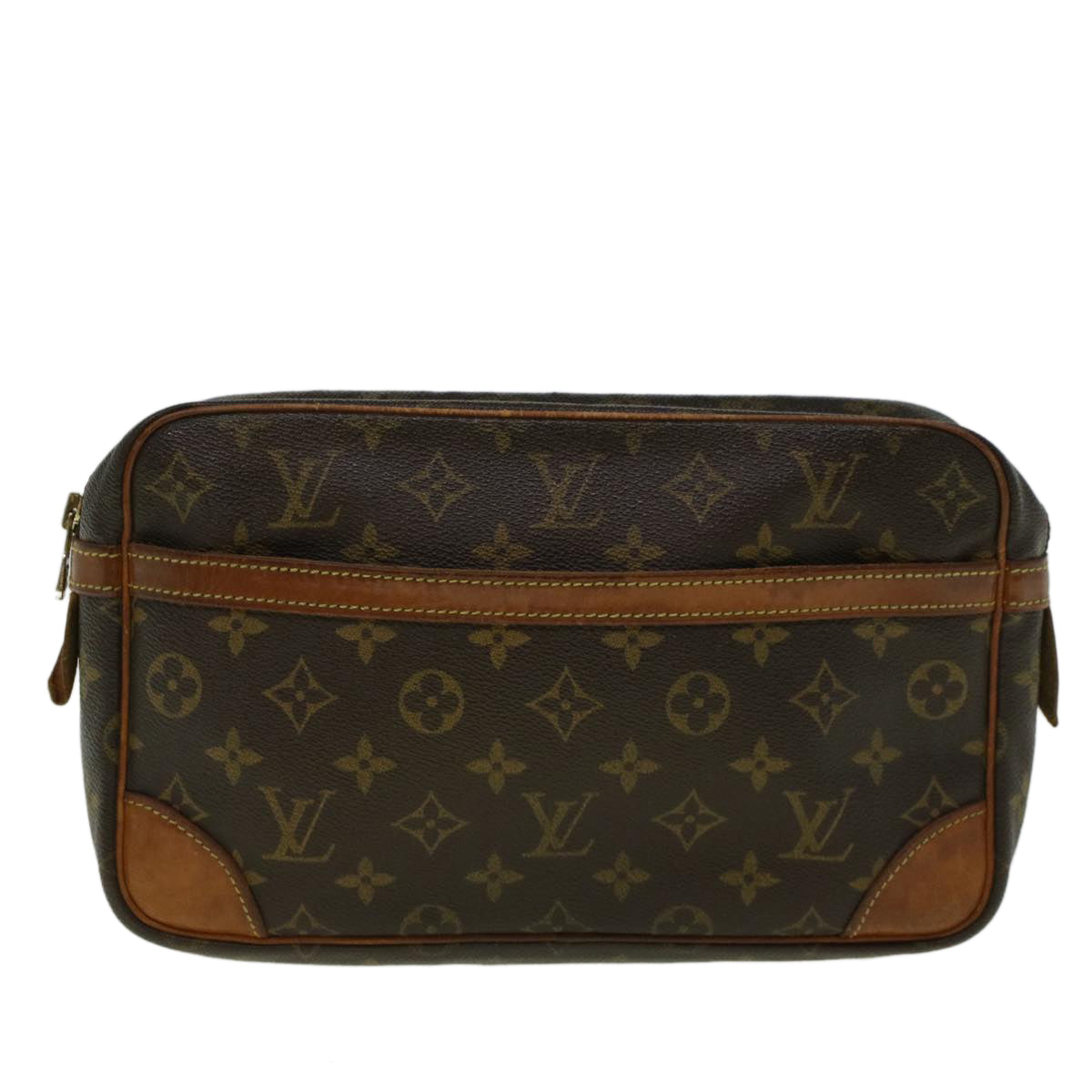 LOUIS VUITTON Monogram Compiegne 28 Clutch Bag M51845 LV Auth 57582