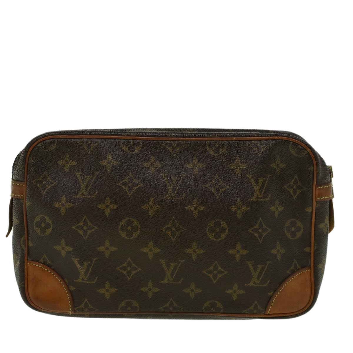 LOUIS VUITTON Monogram Compiegne 28 Clutch Bag M51845 LV Auth 57582