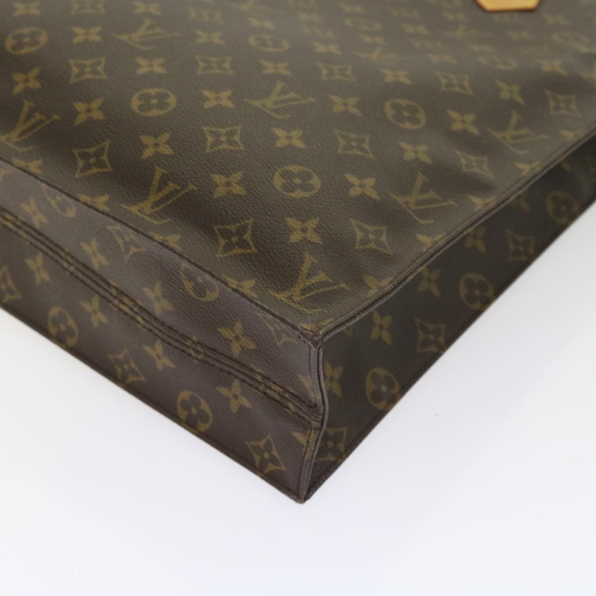 LOUIS VUITTON Monogram Sac Plat Hand Bag M51140 LV Auth 57680