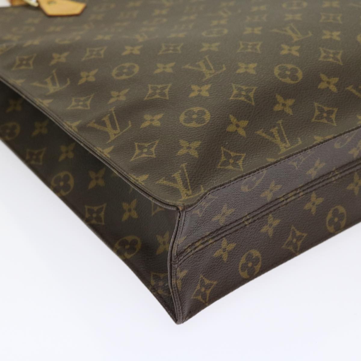 LOUIS VUITTON Monogram Sac Plat Hand Bag M51140 LV Auth 57680