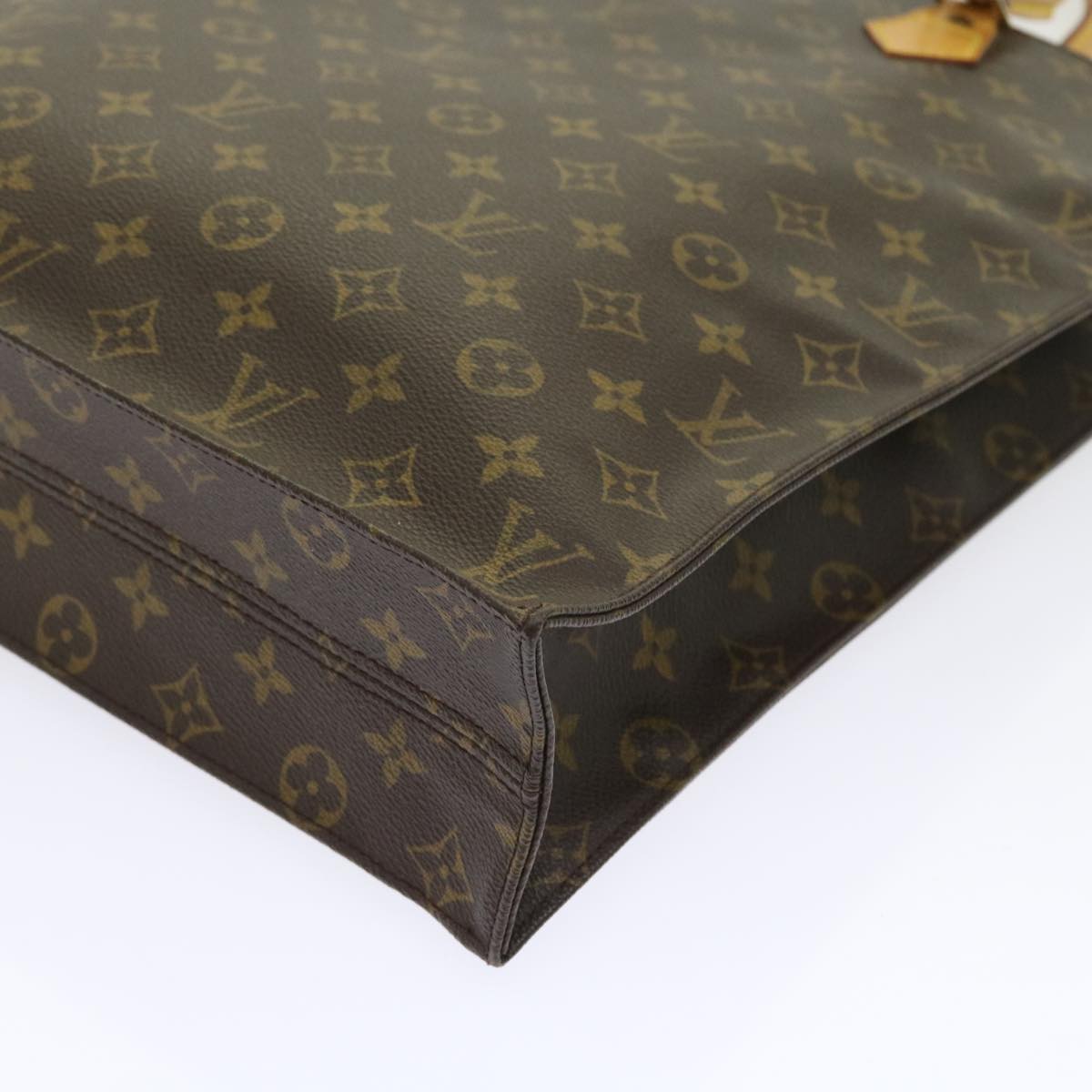 LOUIS VUITTON Monogram Sac Plat Hand Bag M51140 LV Auth 57680