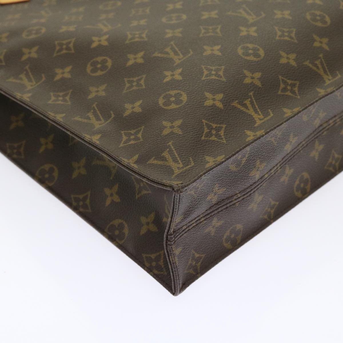 LOUIS VUITTON Monogram Sac Plat Hand Bag M51140 LV Auth 57680