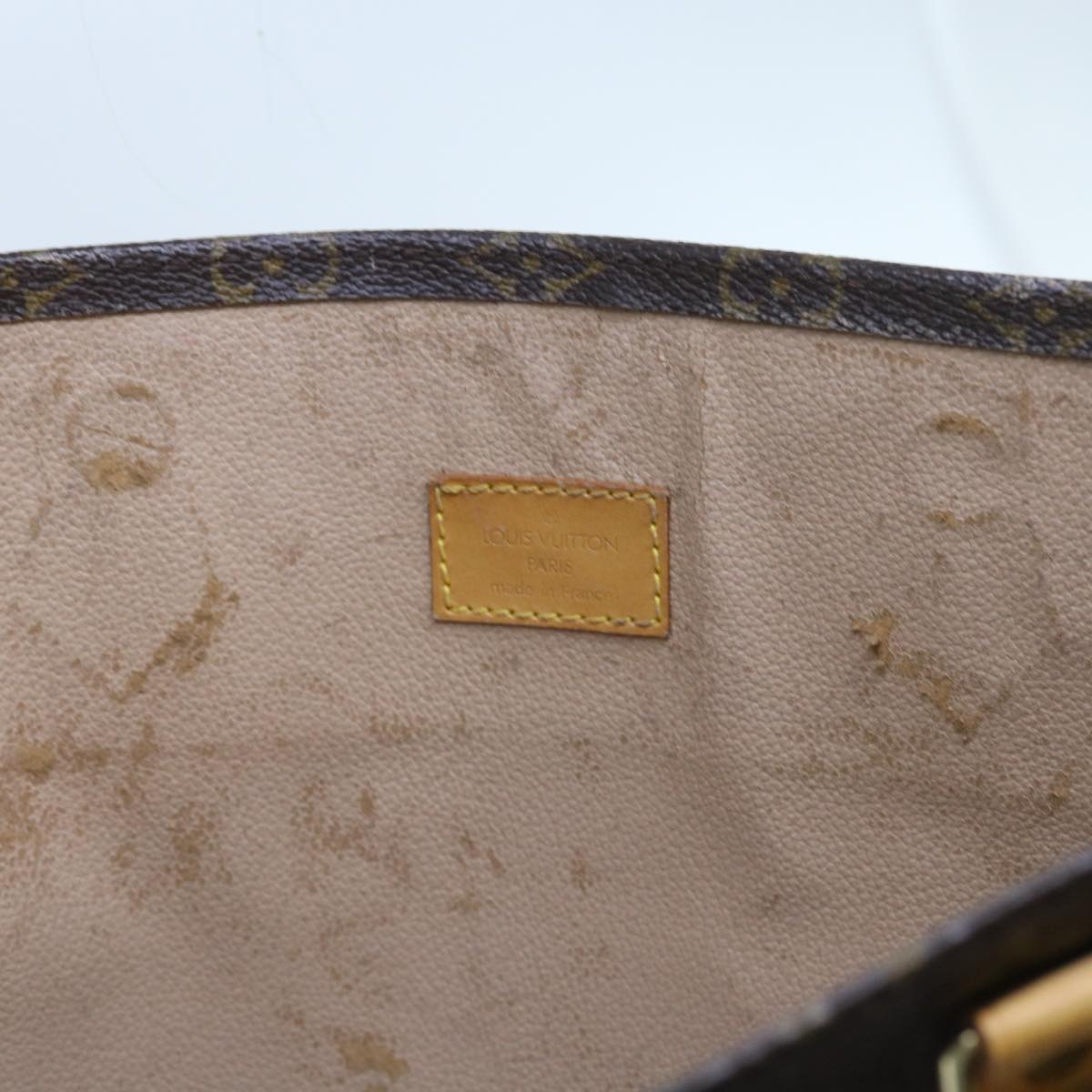 LOUIS VUITTON Monogram Sac Plat Hand Bag M51140 LV Auth 57680