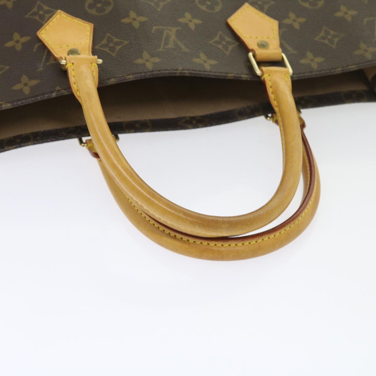 LOUIS VUITTON Monogram Sac Plat Hand Bag M51140 LV Auth 57680