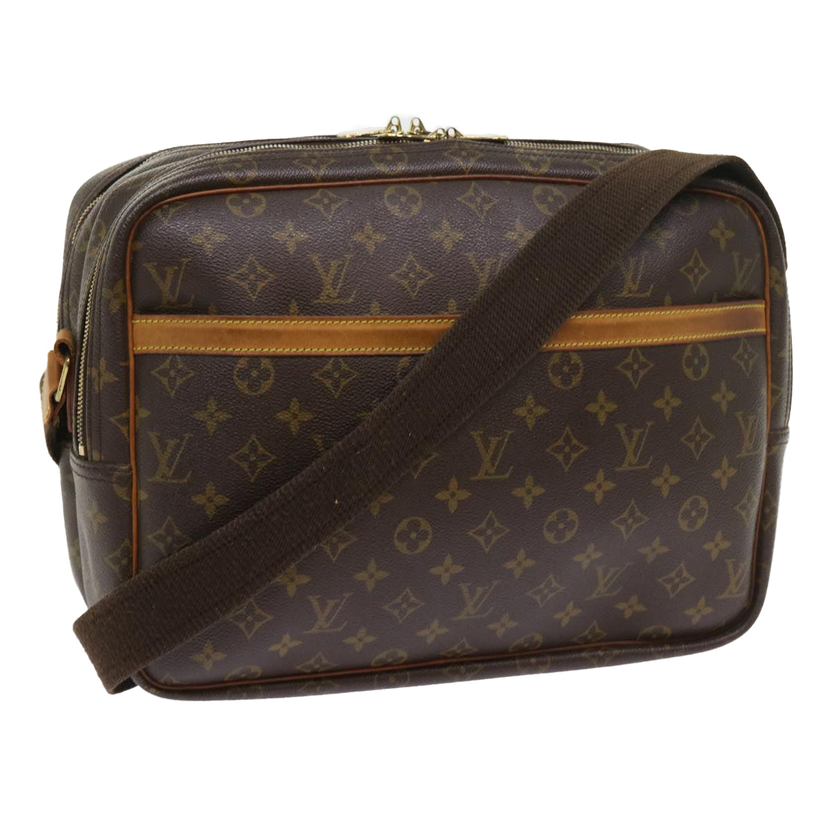 LOUIS VUITTON Monogram Reporter GM Shoulder Bag M45252 LV Auth 57699