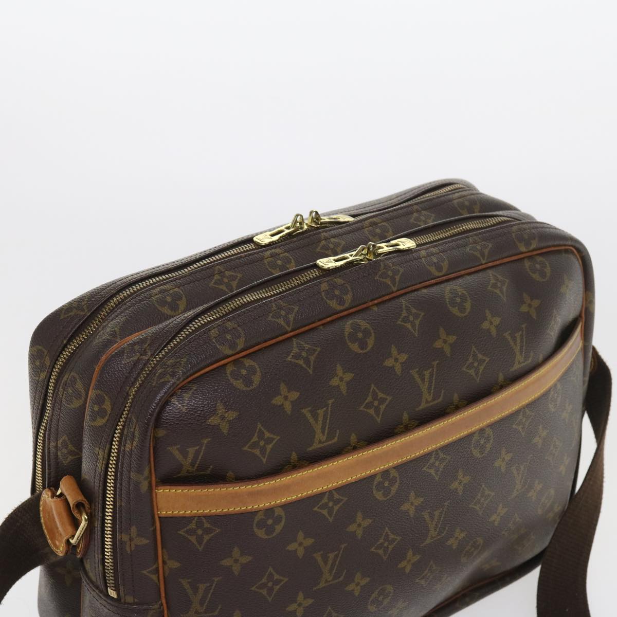 LOUIS VUITTON Monogram Reporter GM Shoulder Bag M45252 LV Auth 57699