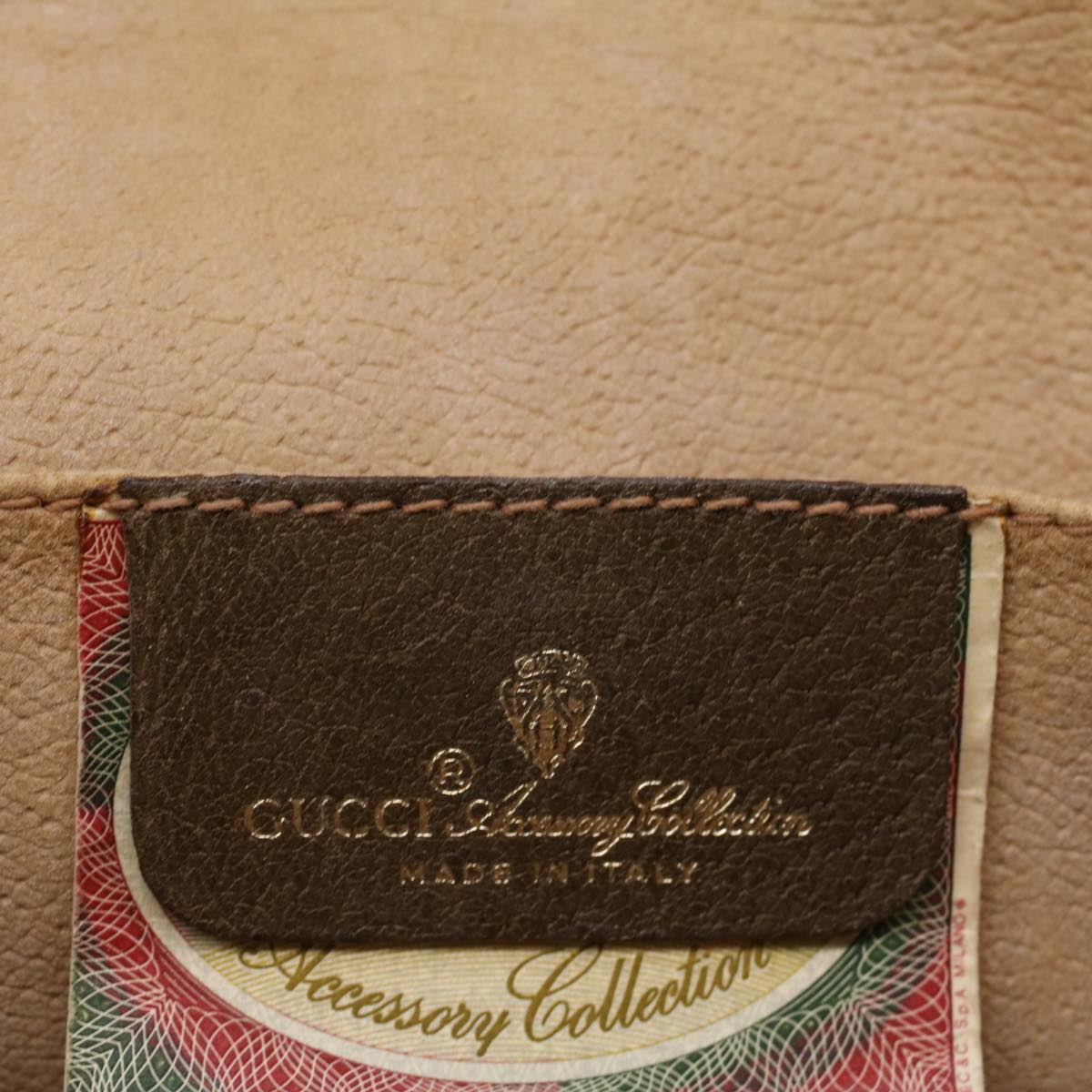 GUCCI GG Supreme Web Sherry Line Clutch Bag Beige Red Green 89 01 030 Auth 57742