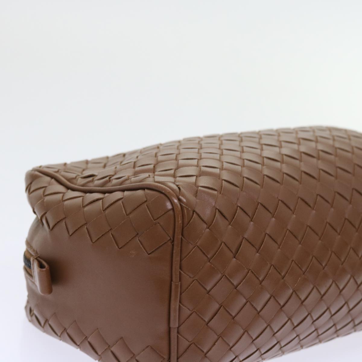 BOTTEGAVENETA INTRECCIATO Clutch Bag Leather Brown Auth 57828