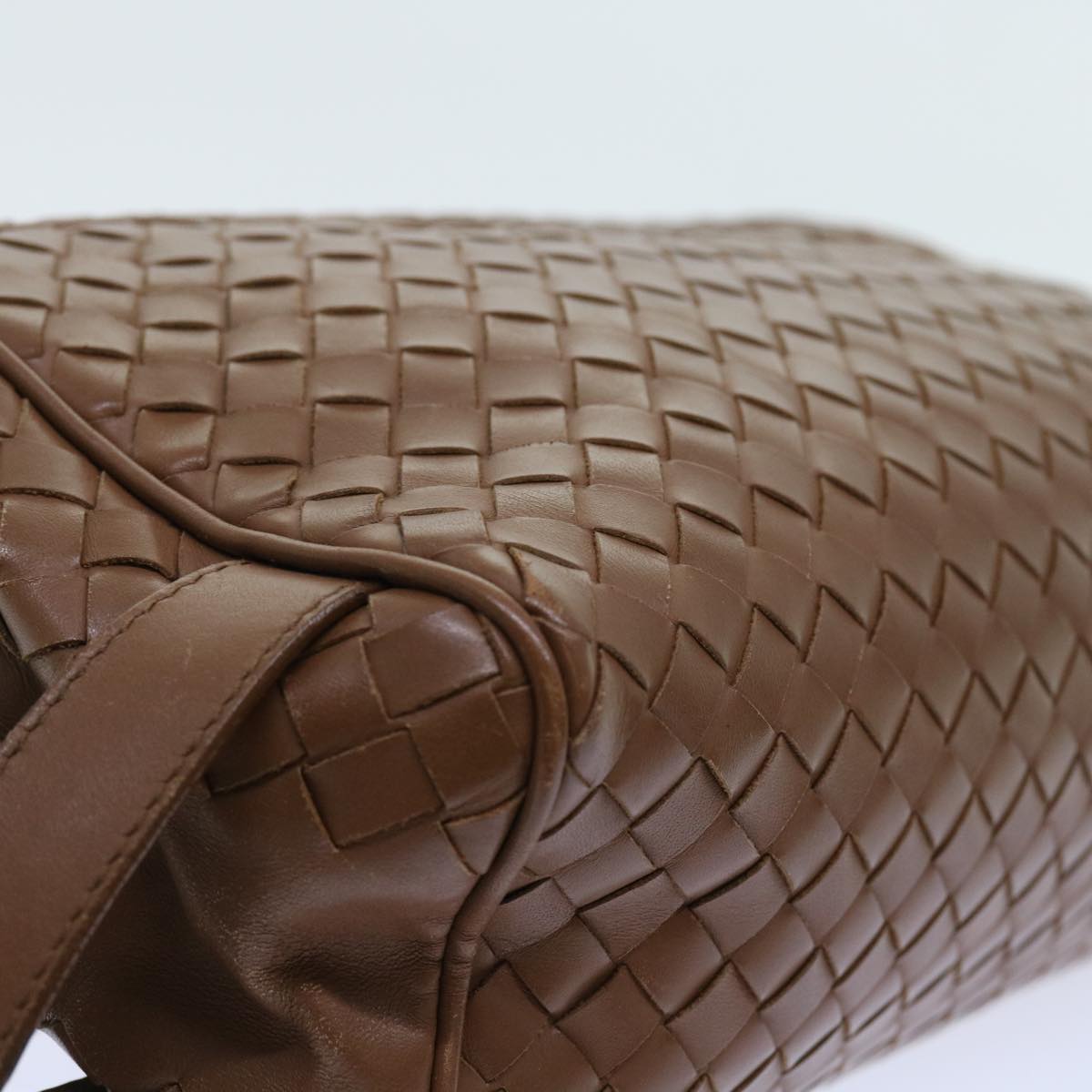 BOTTEGAVENETA INTRECCIATO Clutch Bag Leather Brown Auth 57828