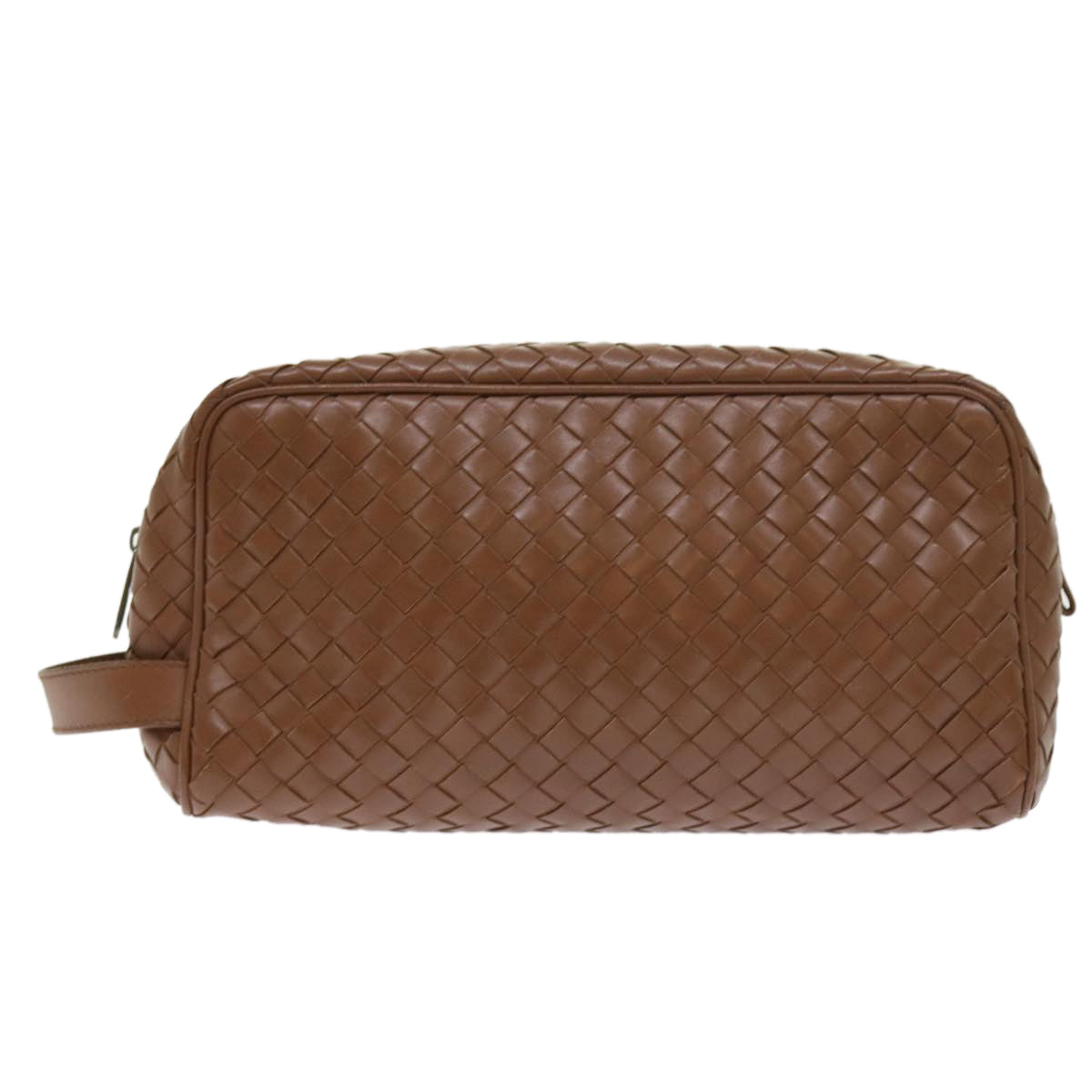 BOTTEGAVENETA INTRECCIATO Clutch Bag Leather Brown Auth 57828