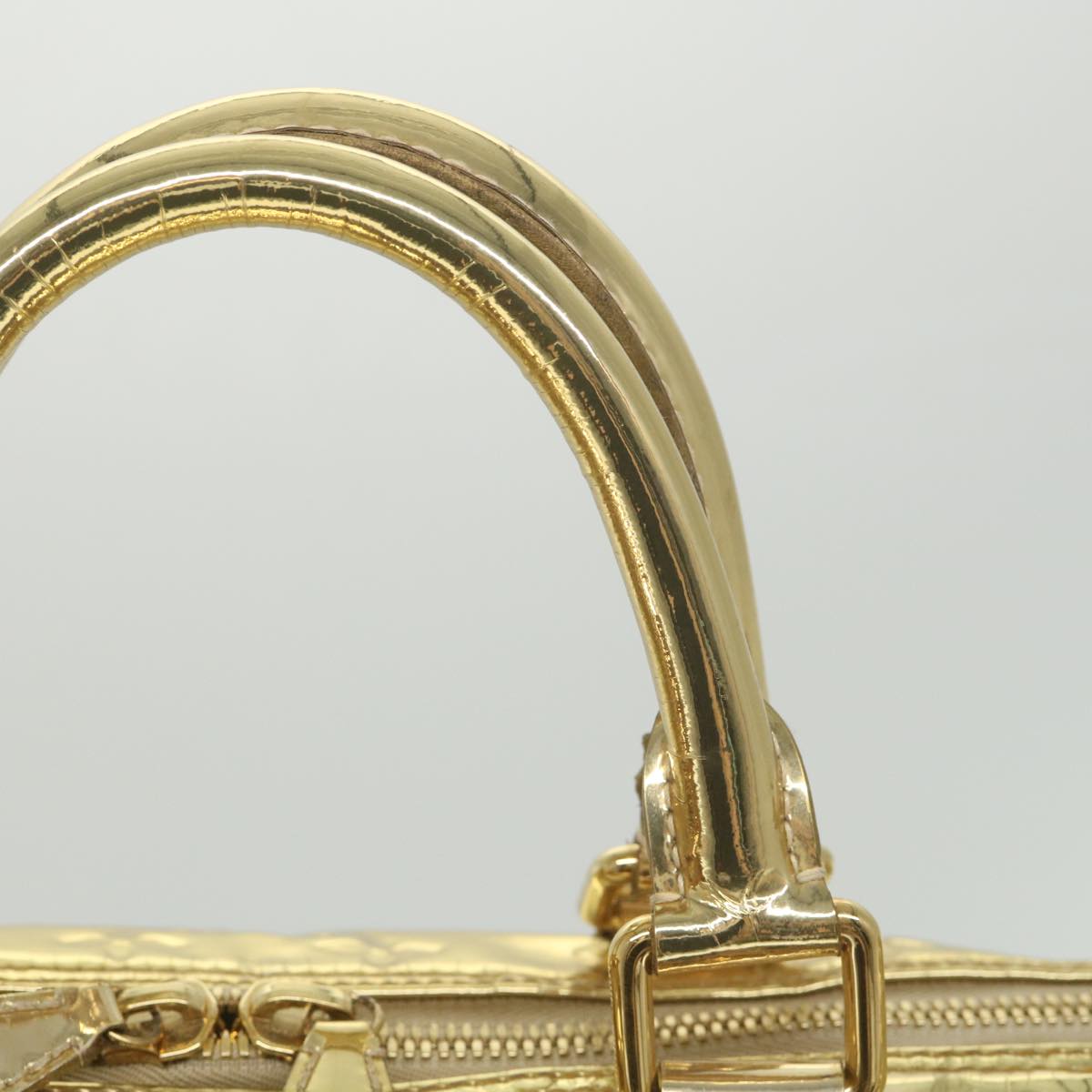 LOUIS VUITTON Monogram Miroir Keepall 55 Boston Bag Gold LV Auth 57842SM