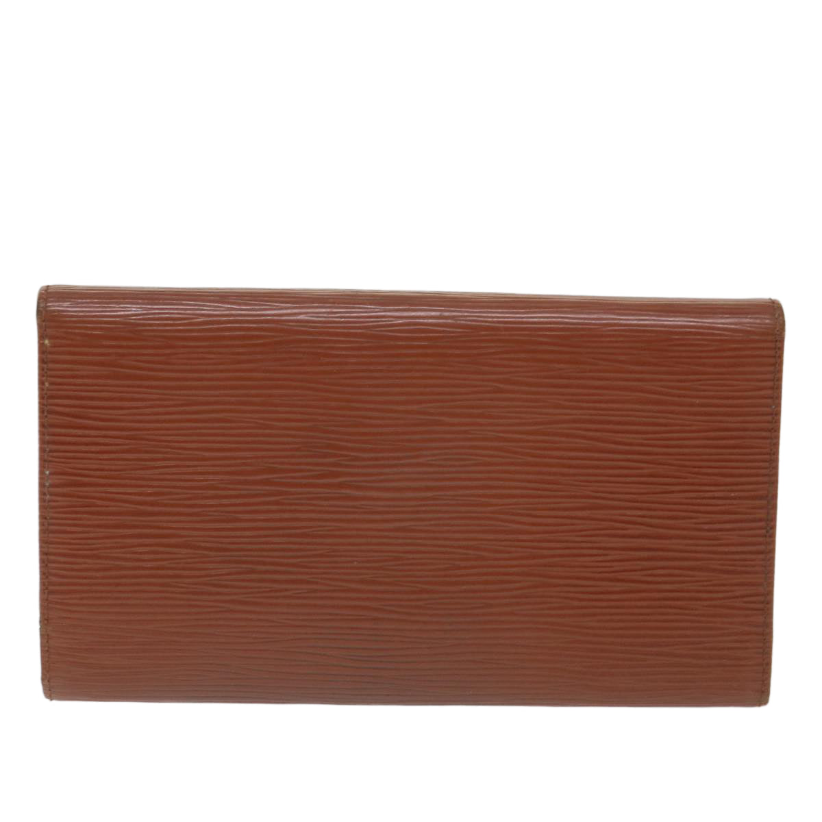 LOUIS VUITTON Epi Porte Tresor International Long Wallet Brown M63388 Auth 57858