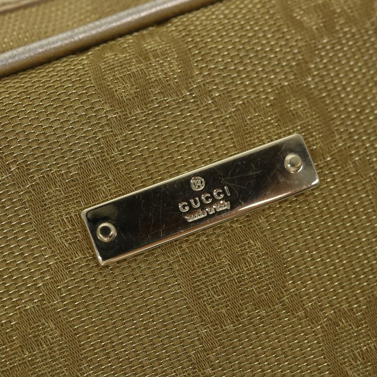 GUCCI GG Canvas Hand Bag Gold 000 0852 2123 Auth 57933