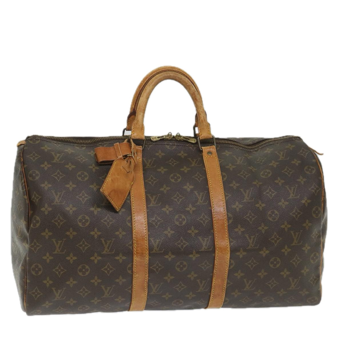 LOUIS VUITTON Monogram Keepall 50 Boston Bag M41426 LV Auth 57962