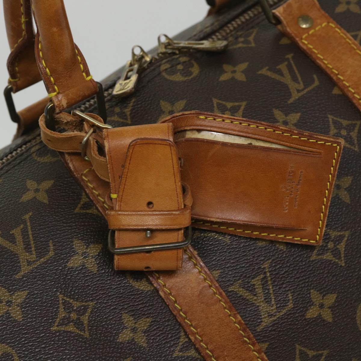 LOUIS VUITTON Monogram Keepall Bandouliere 50 Boston Bag M41416 LV Auth 57963