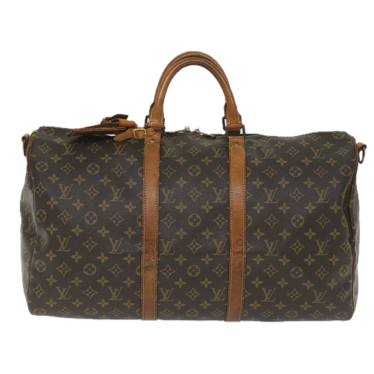 LOUIS VUITTON Monogram Keepall Bandouliere 50 Boston Bag M41416 LV Auth 57963