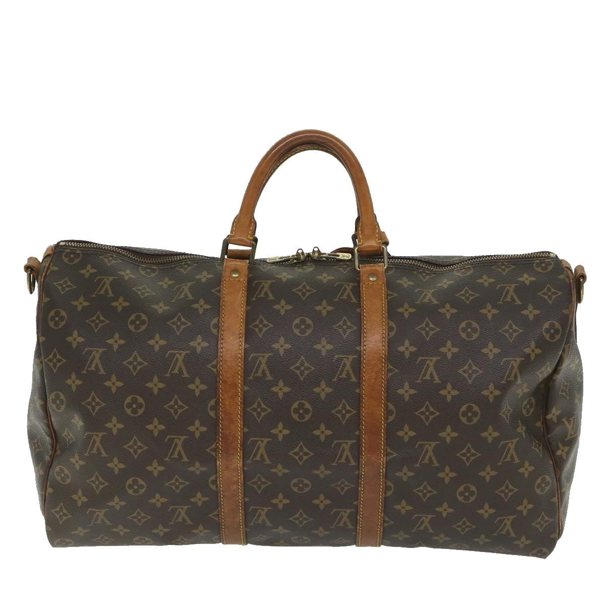 LOUIS VUITTON Monogram Keepall Bandouliere 50 Boston Bag M41416 LV Auth 57963