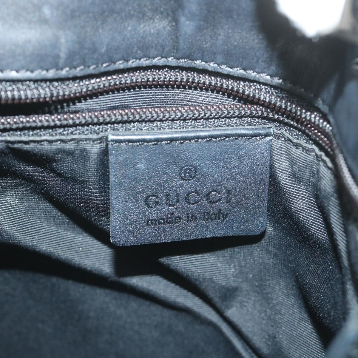 GUCCI GG Canvas Hand Bag Black 31244 Auth 58037