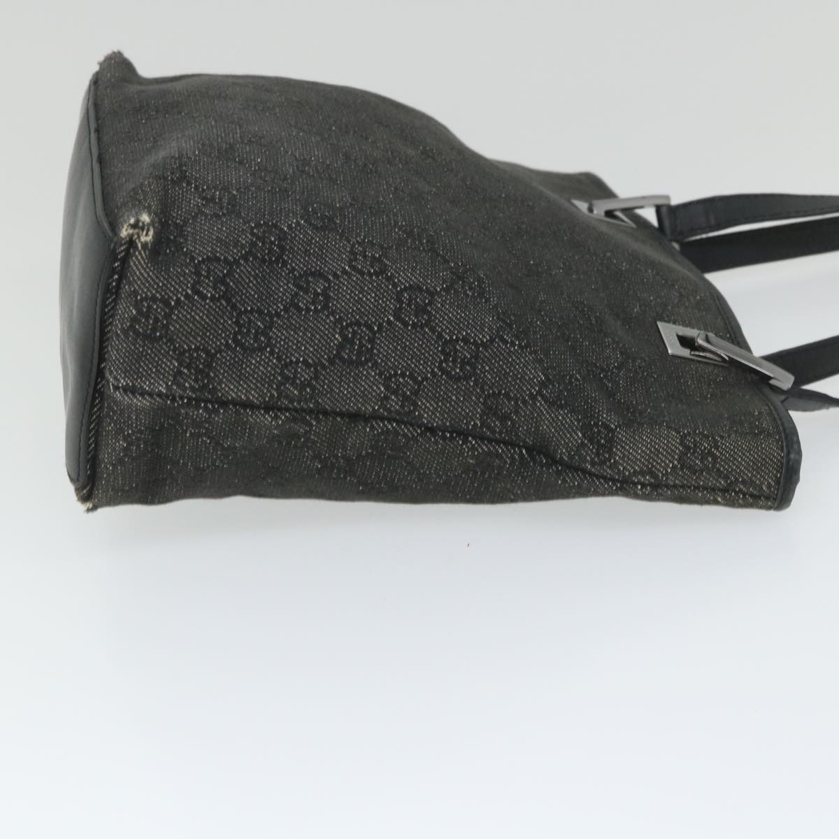 GUCCI GG Canvas Hand Bag Black 31244 Auth 58037