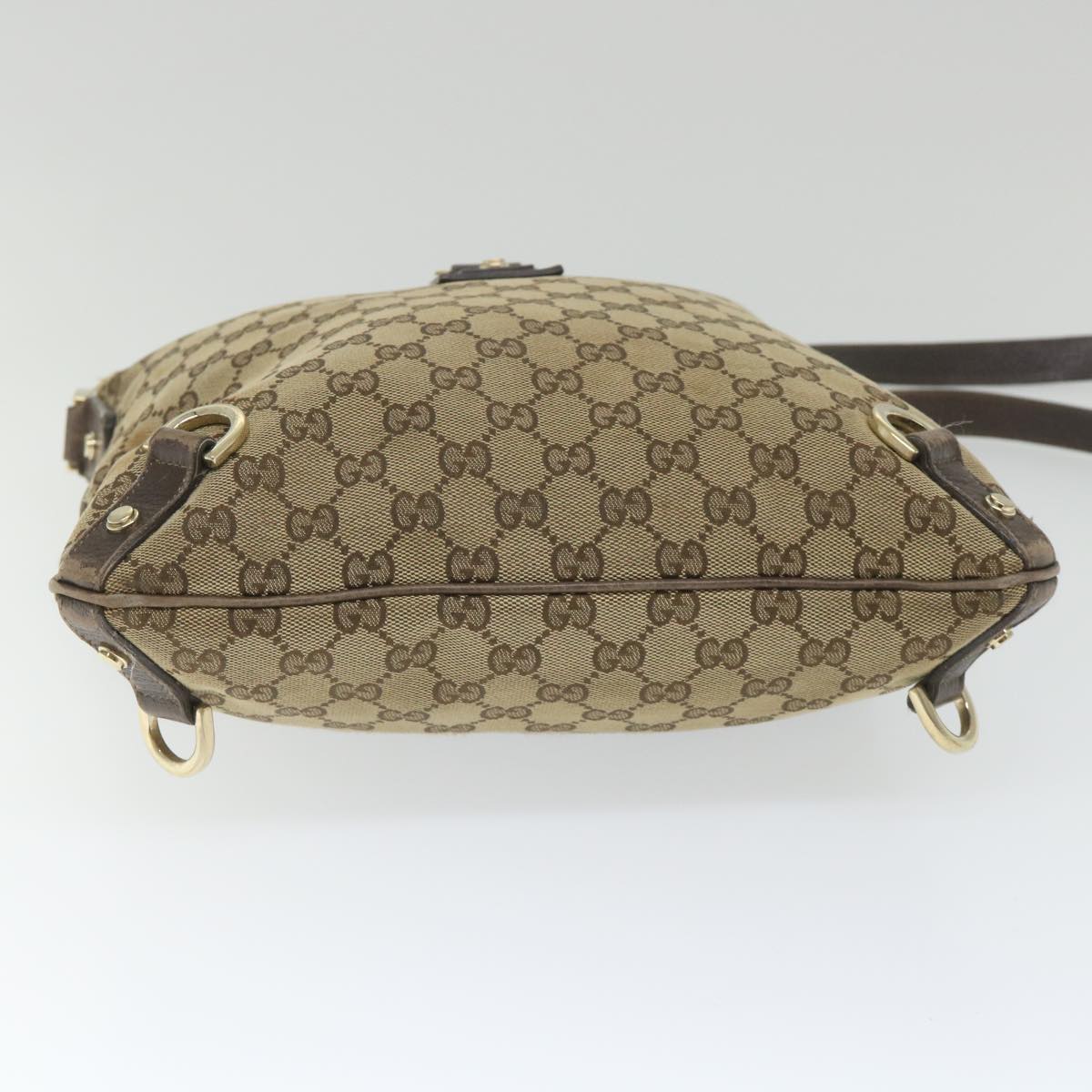 GUCCI GG Canvas Shoulder Bag Beige 131326 Auth 58039