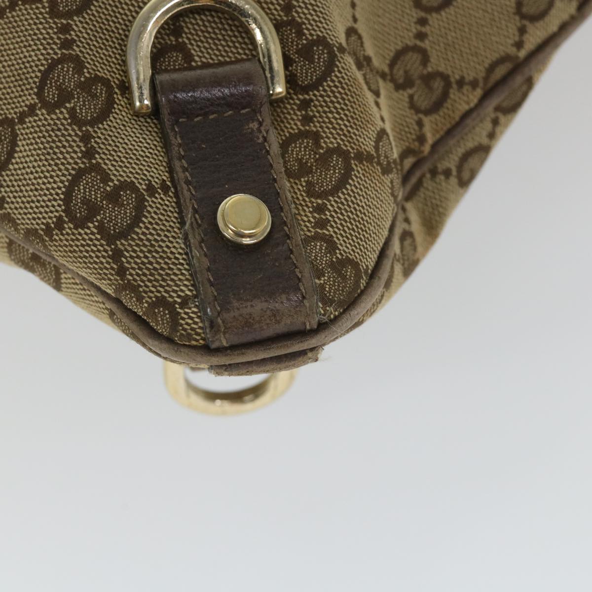 GUCCI GG Canvas Shoulder Bag Beige 131326 Auth 58039