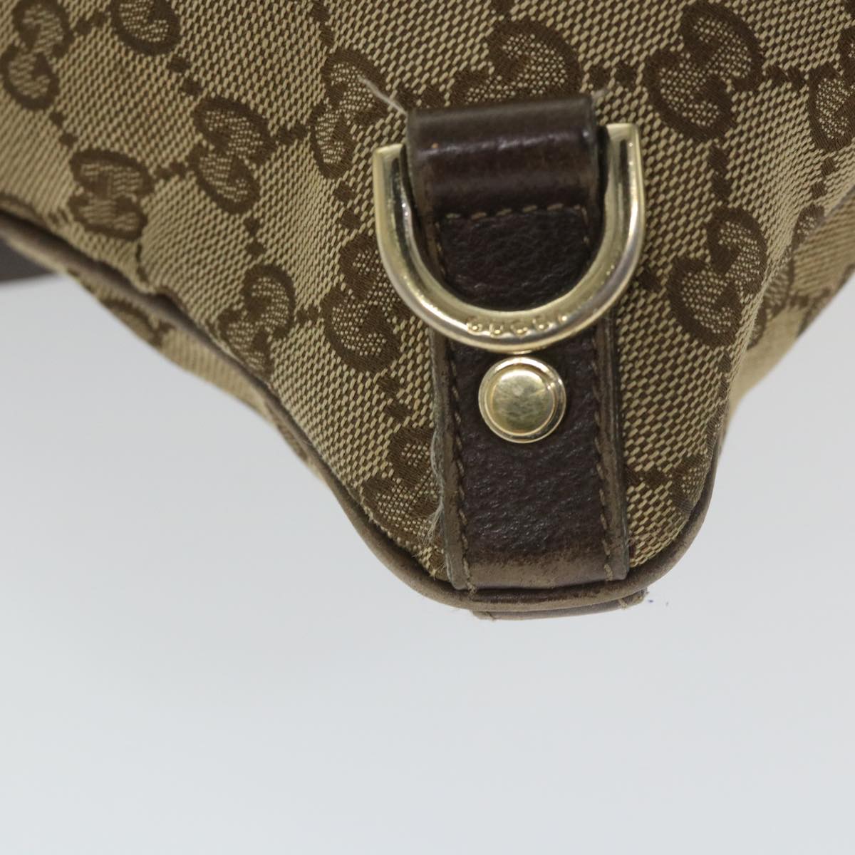 GUCCI GG Canvas Shoulder Bag Beige 131326 Auth 58039