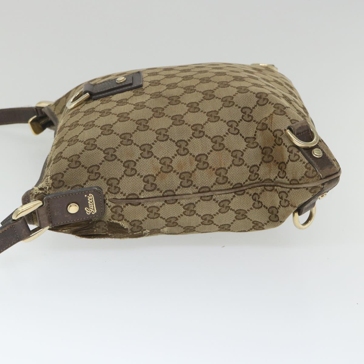 GUCCI GG Canvas Shoulder Bag Beige 131326 Auth 58039