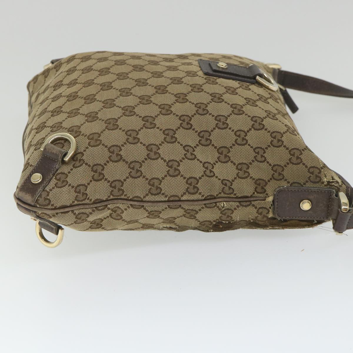 GUCCI GG Canvas Shoulder Bag Beige 131326 Auth 58039