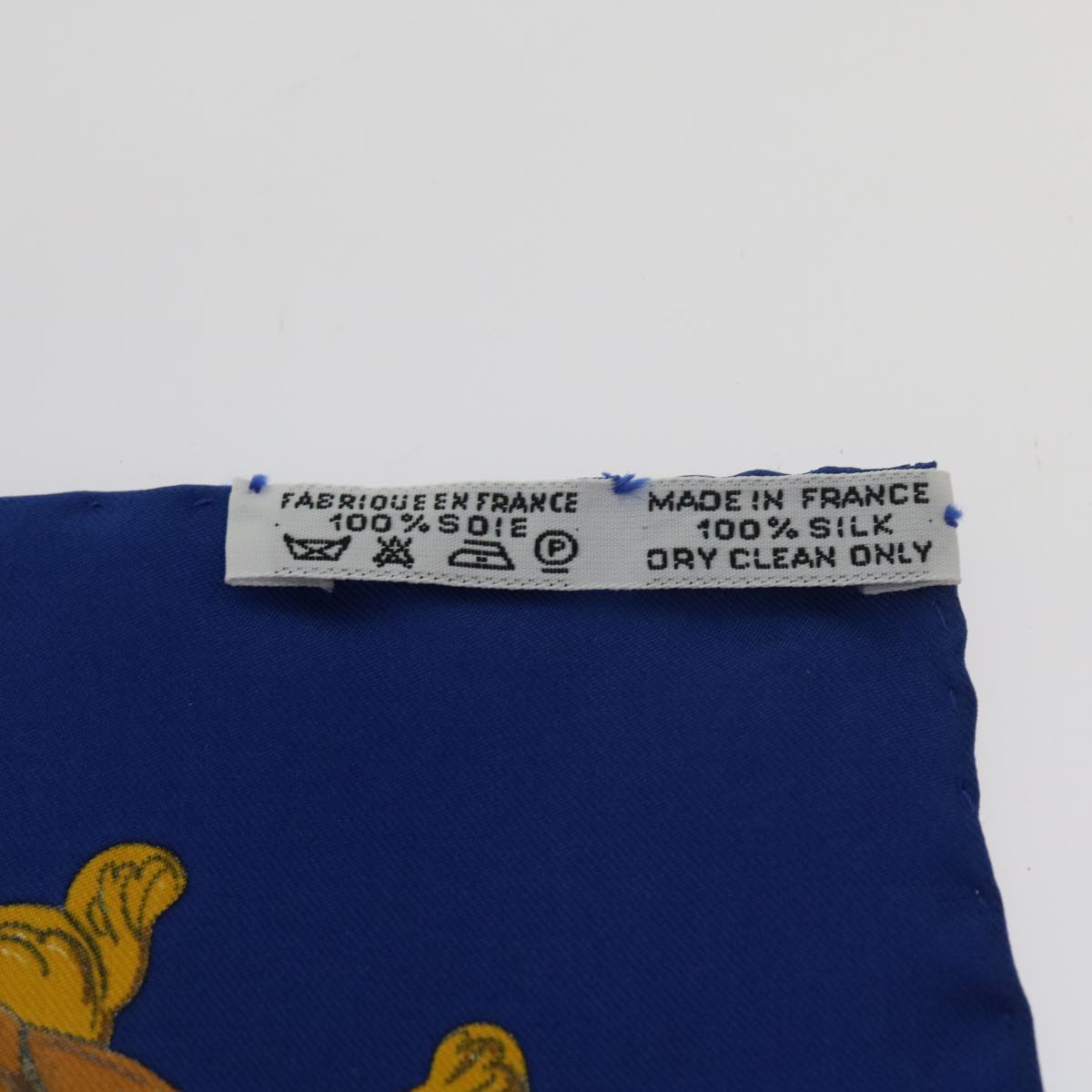 HERMES Carre 90 BATEAU A VAPEUR Scarf Silk Blue Auth 58092