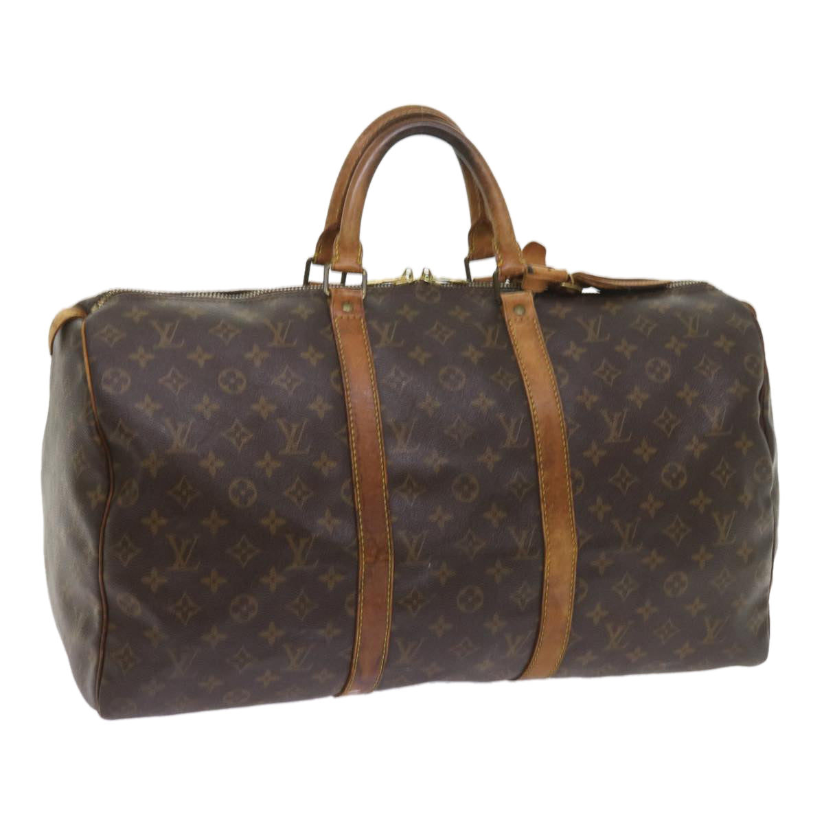 LOUIS VUITTON Monogram Keepall 50 Boston Bag M41426 LV Auth 58139